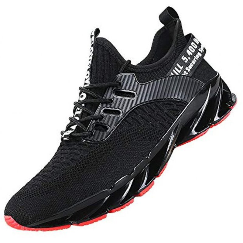 DUORO Mens Athletic Running Shoes Mesh Lightweight Sneakers Breathable Stylish Athletic Gym Shoes Casual Tennis Sport Shoes for Workout Walking 1387-black