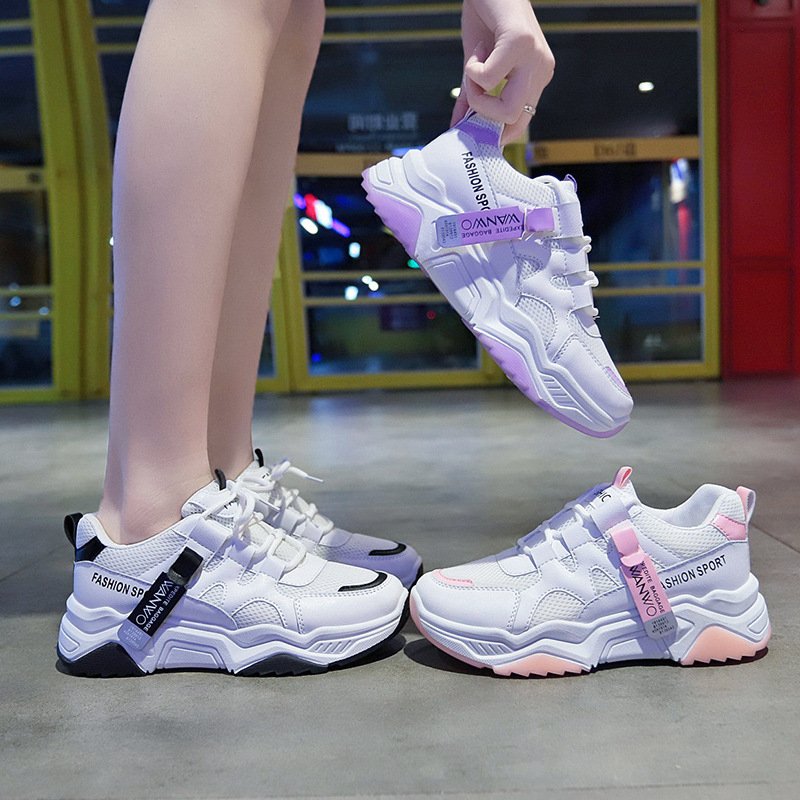 Women's 2021 spring and summer new breathable sports shoes female students white shoes women